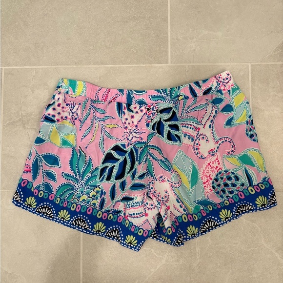 Lilly Pulitzer Katia Shorts in Chica Ticas Lilac Rose Size Large - Picture 6 of 11